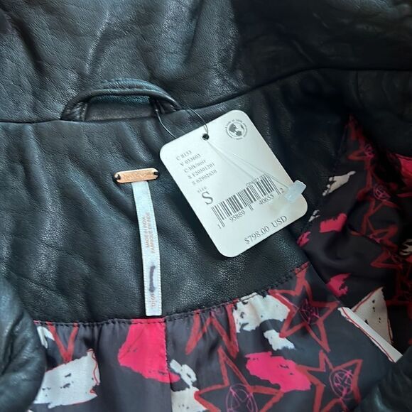 Free People Zandra Rhodes Stardust Biker Jacket - Picture 7 of 7